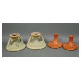 Two Pair Rosevill Pottery Candle Holders