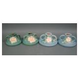 Two Pair Roseville Pottery Candle Holders