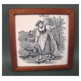 Minton China Works Stoke on Trent Framed Tile