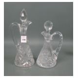 Two American Brillant Cut Crystal Cruets