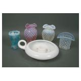 Five  Piece Vintage Fenton Glass Lot