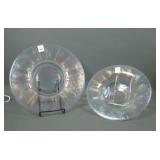 Two Imperial Iris Ice Glass Items