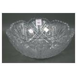 American Brilliant Cut Geometric Patterned Bowl