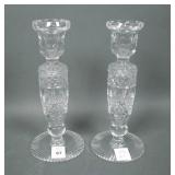 European Cut Crystal Single Candlestick