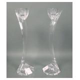 2 Contemp, Mikasa Flower Song Crystal Candlesticks