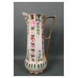 RS Prussia Large Rose Paneled Tankard