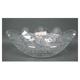 Signed Fry Cut / Etched Oval Center Bowl