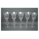 Five Cut Cut Crystal Stemmed Goblets