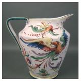 Italian Deruta Majolica/Pottery Decorated Pitcher