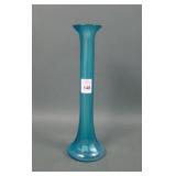 Daimond Harding Blue Ribbed Flared Bud Vase