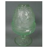 Indiana Green Tiara Sandwich Glass Fairy lamp