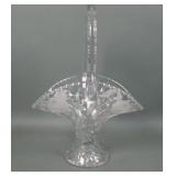 Cut Crystal Large Cabbage Rose Basket