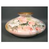 Limoge France Hand painted Porcelain Squat Vase