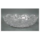 American Brilliant Cut Crystal Low Round Bowl