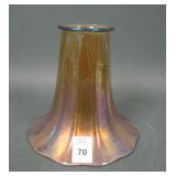 Art Glass Gold Aurene Ribbed Lamp Shade