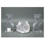 Lot of Three Cut Crystal Items