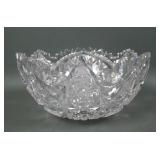 American Brilliant Cut Crystal "Snowflake" Bowl