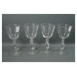 Four Morgantown Glass Old Crow Cocktail Glasses