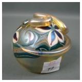 Orient & Flume Decorated Art Glass Paperweight