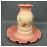 Fenton Burmese Autumn Leaf Fairy Lamp