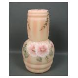 Fenton Burmese Floral Decorated Tumble-Up