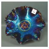 Imperial Purple Star of David Ruffled Bowl