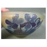 Emile Galle Cameo Art Glass Small Decorated Bowl