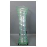 Fenton Florentine Green Ring Optic Stretch Vase