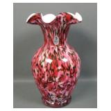 Frank Fenton Vasa Murrhina Sample Ruffled Vase