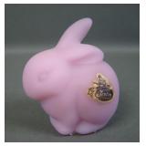 Fenton Lavender Satin Bunny Figure