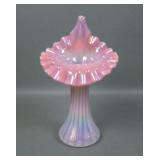 Fenton Opalescent Raspberry JIP Vase