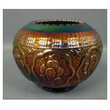 Fenton Blue Persian Medallion Rose Bowl