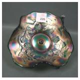 Fenton Odd Green Vitage Grape Tri Cornered Bowl
