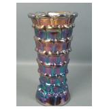 Eda Blue Tokio Carnival Glass Vase