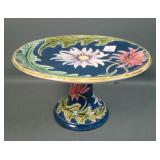 Majolica Dandelion/ Chrysanthemum Cake Stand
