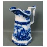 English Flow Blue Amoy? Pattern Pitcher