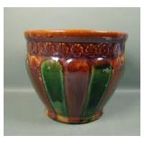 Weller Majolica Floral Relief Jardinere