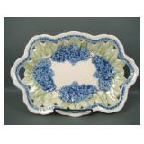 Villeory & Boch Purple Floral Handled Tray