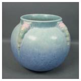 Roseville Green/ Blue Topeo Large Round Vase