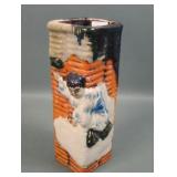 Japanese Sumida Gawan Small Square Vase