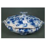 Ridgeway Gainsborough Flow Blue Covered Tureen