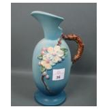 Roseville Art Pottery Blue Apple Blossom Ewer