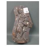 Antique Tin Rabbitt Playing Flute Chocolate Mold