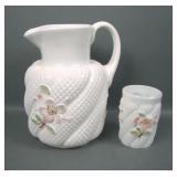 N'Wood Parian Swirl Decorated Pitcher & Tumbler