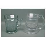 Two Piece Antique Glass Mug Lot