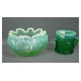 Two Piece N'Wood Victorian Green Opal Lot