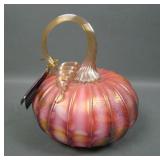 Jack Pine Studio Hand Blown Art Glass Pumpkin