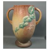 Roseville Pottery Brown Fuchsia Lg Handled Vase