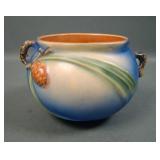 Roseville Blue Pinecone Small Jardinere Vase