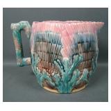 Signed Etruscan Majolica Shell & Seaweed Creamer